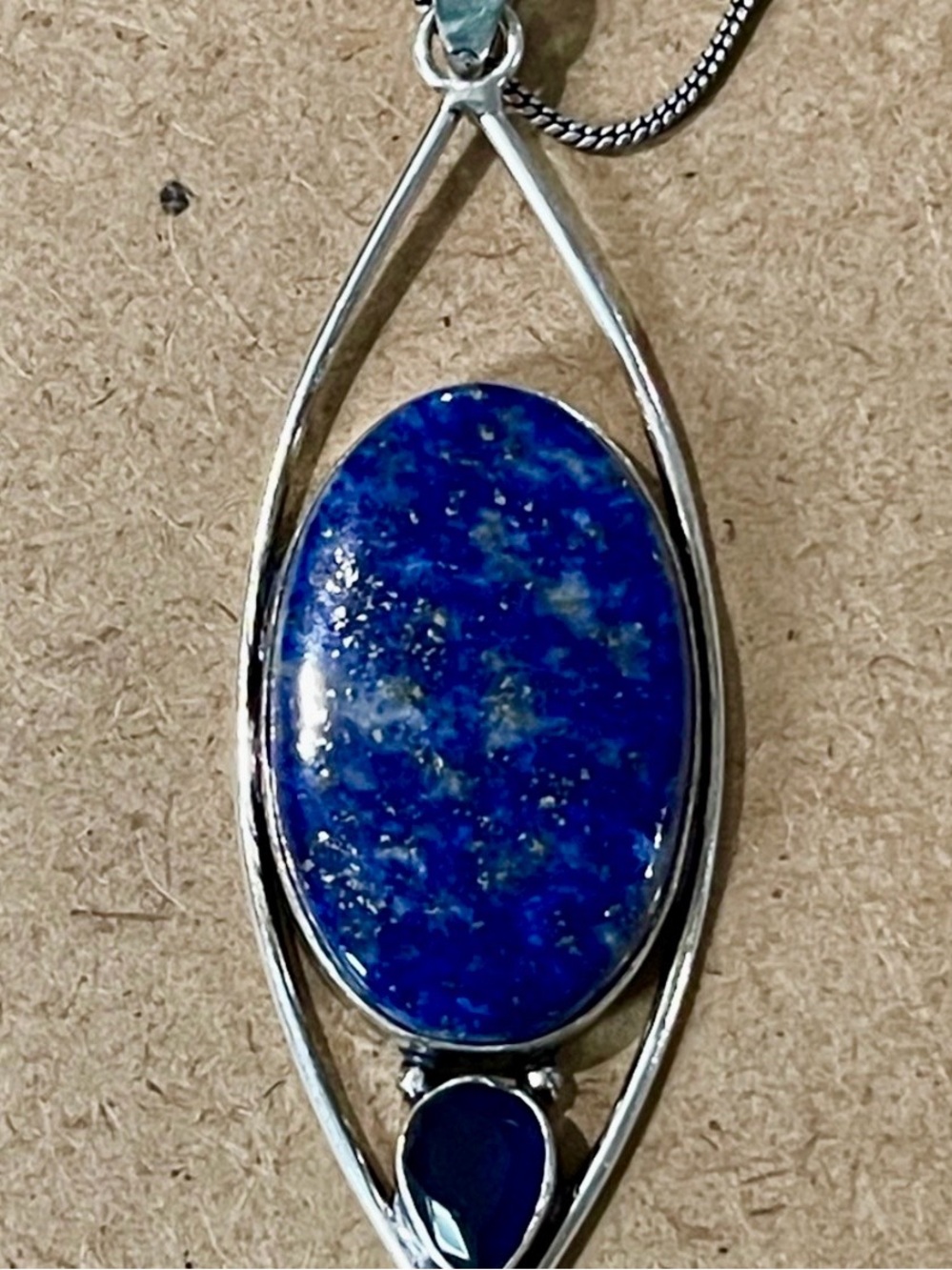 Elegant Lapis Lazuli Pendant Necklace